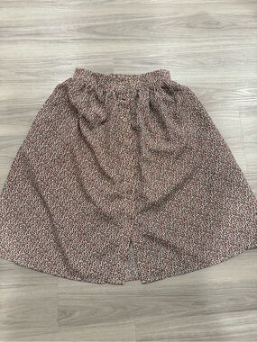 Roolee Floral Button-Front Midi Skirt